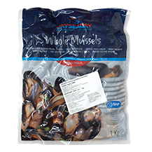 Kagyló fekete héjas 60/80 1kg/cs,  g/db